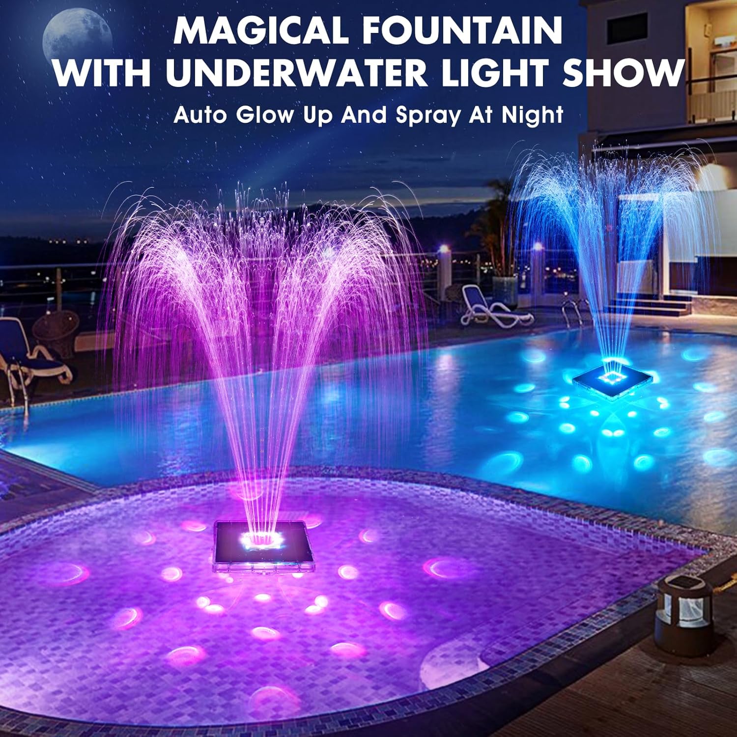 Floating Pool Fountain with Lights and Remote G183
