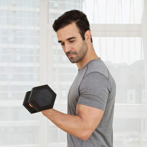 Rubber Hex Dumbbells with Ergonomic Hand Weights for Strength Training P691176