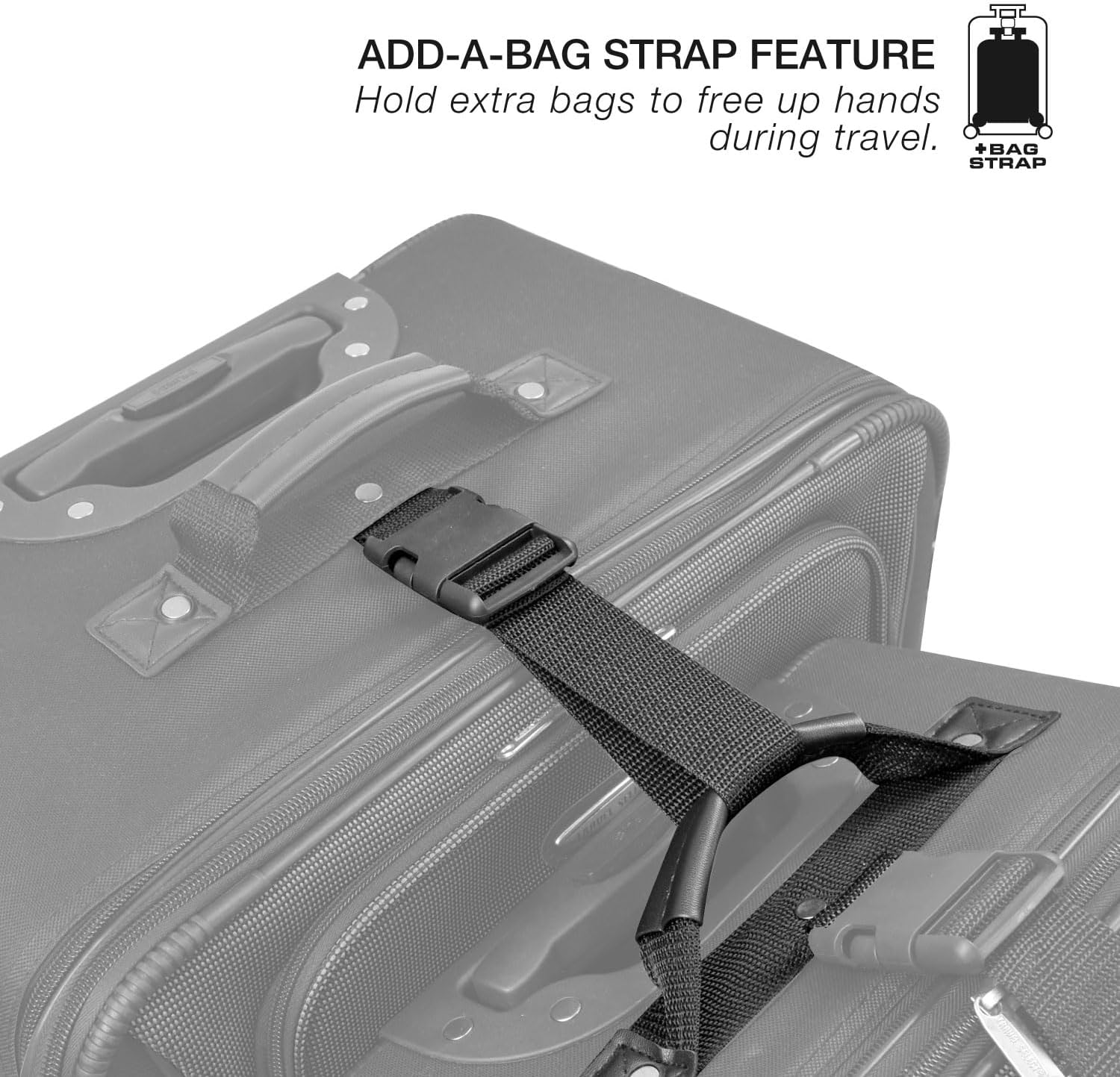 Expandable Rolling Upright Luggage, Navy, 2-Piece Set K483085
