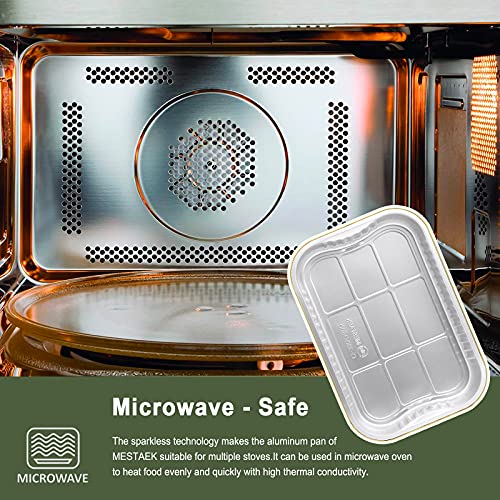 Aluminum Foil Pans with Lids and Handle, 5 Pack H6974