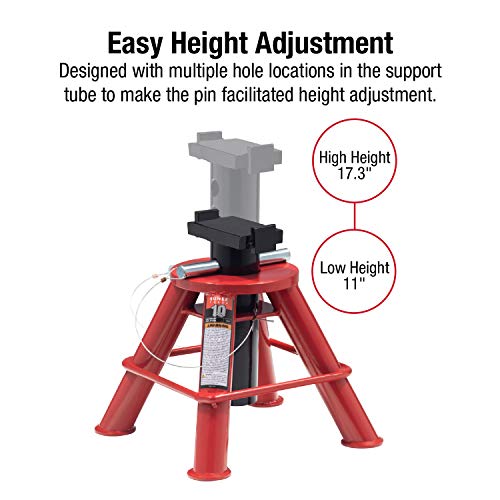 10-Ton Pin Type Jack Stands, Pair I9664