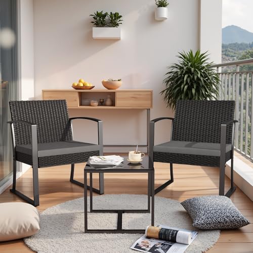 Outdoor Bistro Set 3 Piece with Cushions and Table C662