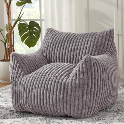 Plush Bean Bag Chair with Armrests for Adults and Teens M473