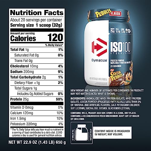 Whey Protein Powder Isolate, 25g Protein, 20 Servings Q942192