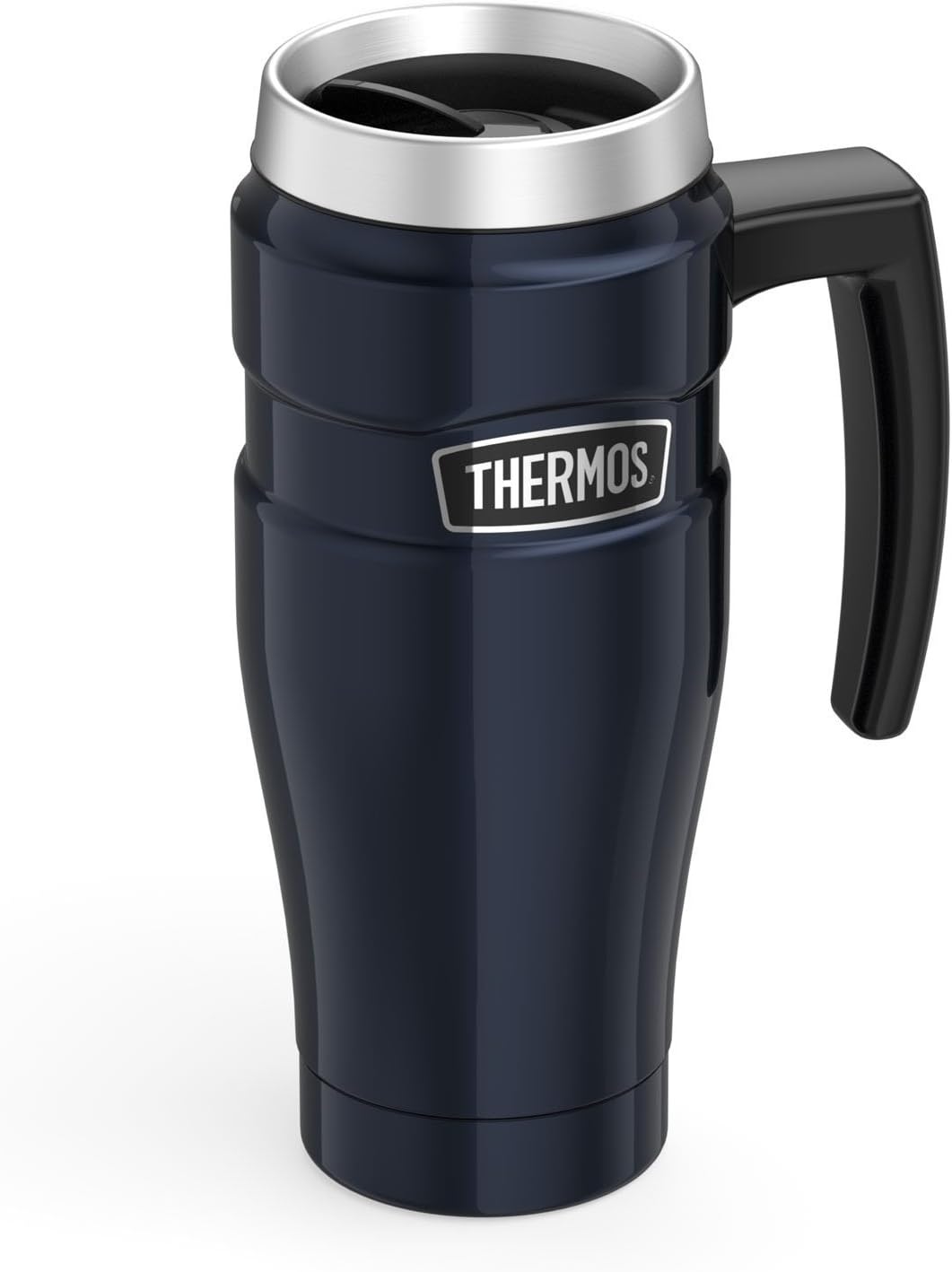 16 oz Vacuum-Insulated Travel Mug, Blue Y26795