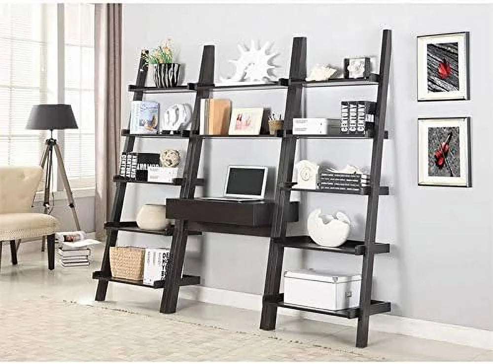Wall Leaning Ladder Writing Desk Cappuccino A35105
