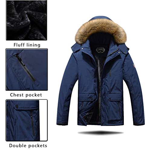 Men's Winter Snow Coat Warm Ski Jacket Waterproof Hooded J102