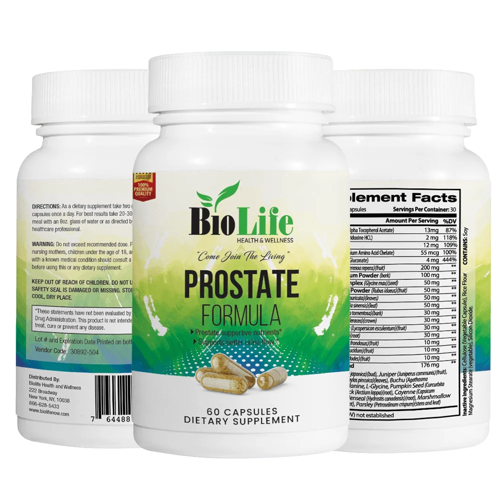 Prostate Health Supplement for Men with Saw Palmetto & Pygeum Africanum, 60 Capsules G74023