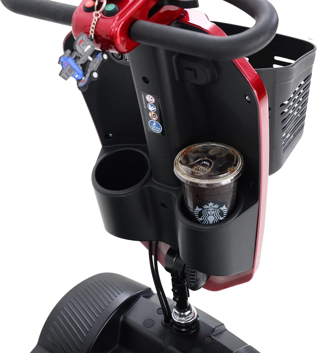 4 Wheel Folding Mobility Scooter for Seniors, 300lbs Capacity, Long Range Battery, Red K6853