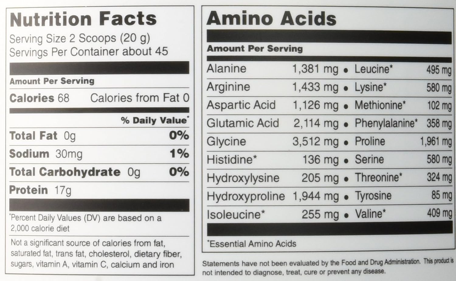 Beef Gelatin Powder, Grass-Fed Collagen Supplement, Non-GMO, Gluten & Dairy Free - 32 oz F845978