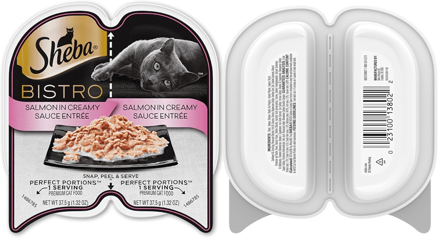 Wet Cat Food Variety Pack with Salmon and Chicken, 8 Trays O164235