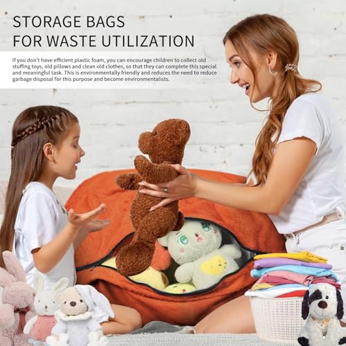 Bean Bag Chair for Adults 3FT, Soft Removable Cover, Light Gray X3039