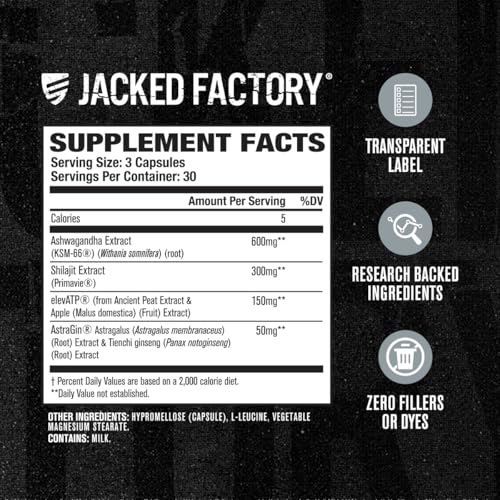 Daily Muscle Builder Supplement for Strength & Growth - 60 Veggie Pills U9496