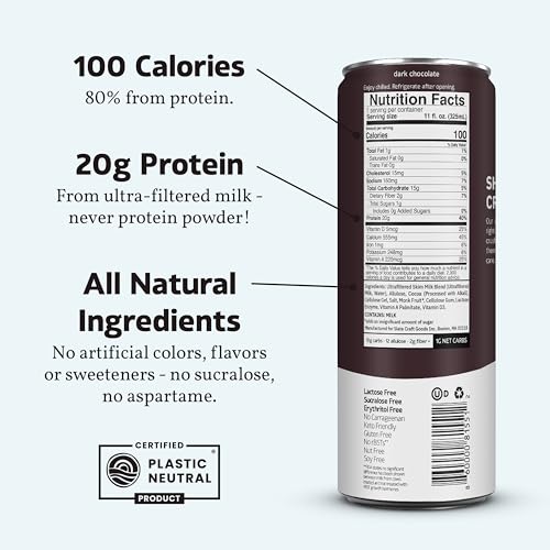 High Protein Milk Shake Dark Chocolate Lactose Free 11 fl oz B183540