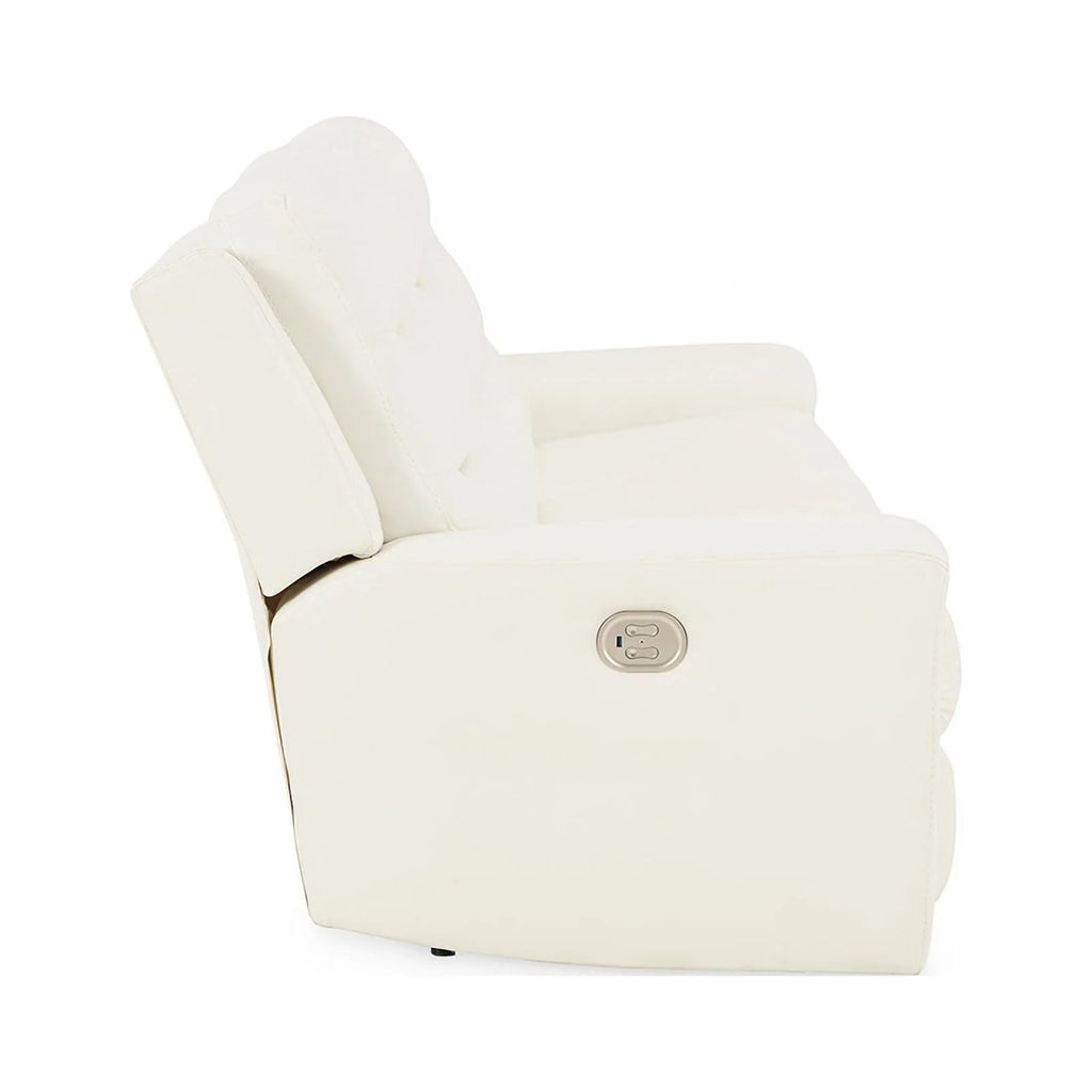 Faux Leather Power Reclining Sofa with Headrest X1378