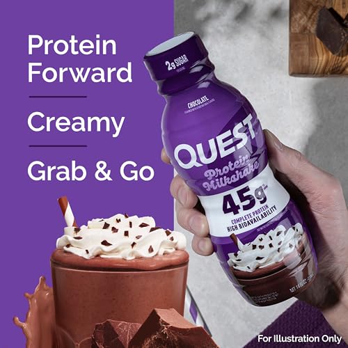 Chocolate Protein Shake, 45g Protein, Ready to Drink, 12 Count P60382