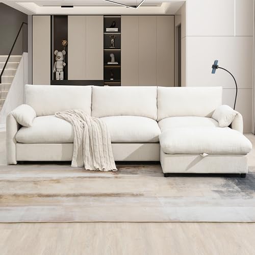 Modular Sectional Sofa with Ottoman, U-Shaped Lounge Couch H930