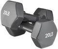 Amazon Basics Vinyl Coated Hexagon Workout Dumbbell Hand Weight - Set of 2