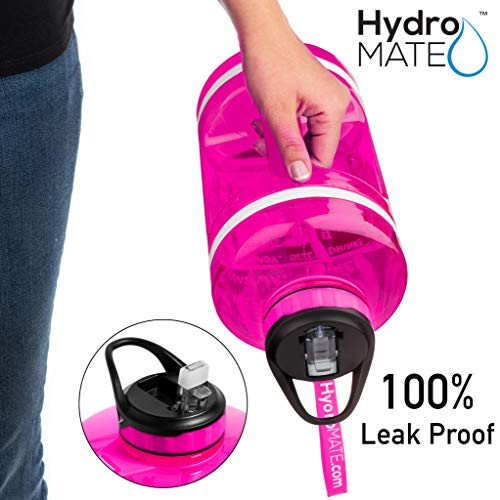 Half Gallon Water Bottle with Time Markers and Straw 64 oz Y6313