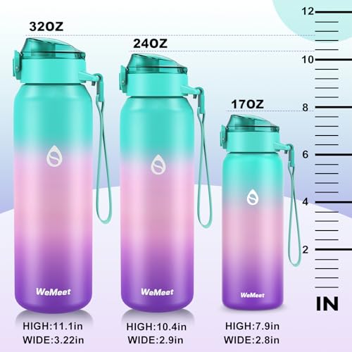 32oz Insulated Stainless Steel Water Bottle with Straw and Spout Lid P793