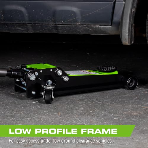 3-Ton Quick Rise Aluminum Floor Jack with Dual Pump Pistons P546655