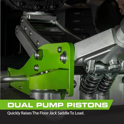 3-Ton Quick Rise Aluminum Floor Jack with Dual Pump Pistons P546655