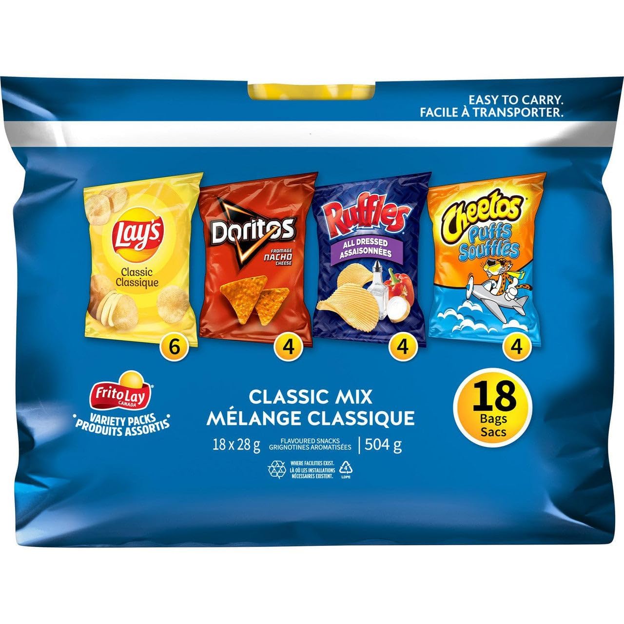 Variety Mini Chips Pack, 4 Bags of 18ct L93558