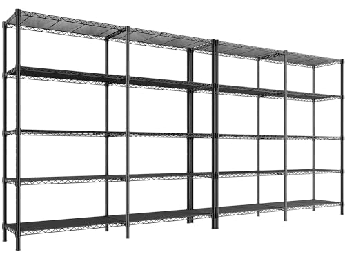 Metal Storage Shelving Unit 5-Tier Heavy Duty Adjustable Wire Shelves F25196
