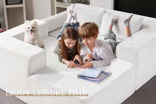 L-Shape Modular Sectional Sofa with Deep Seat, No Assembly Required C597556