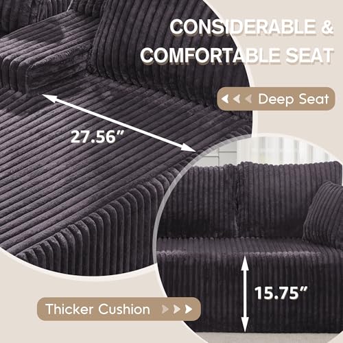 Modular L-Shape Sectional Sofa with Oversized Chaise A47792