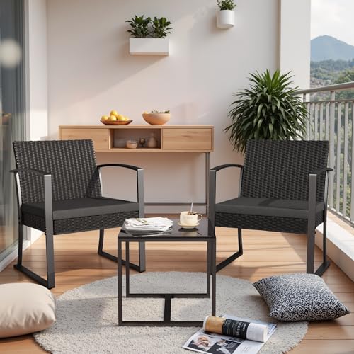 Outdoor Bistro Set 3 Piece with Cushions and Table C662
