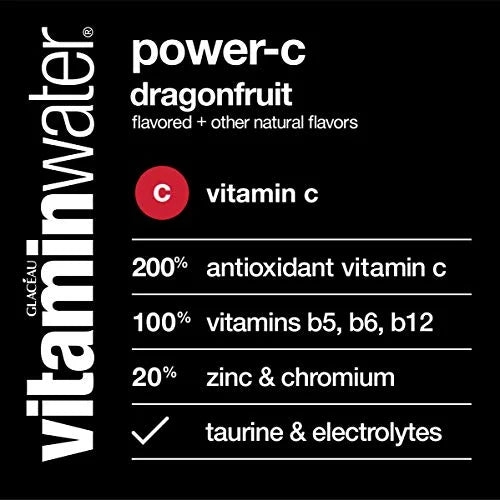 Electrolyte Enhanced Water with Vitamins, Dragonfruit, 16.9 Fl Oz (Pack of 24) S18431