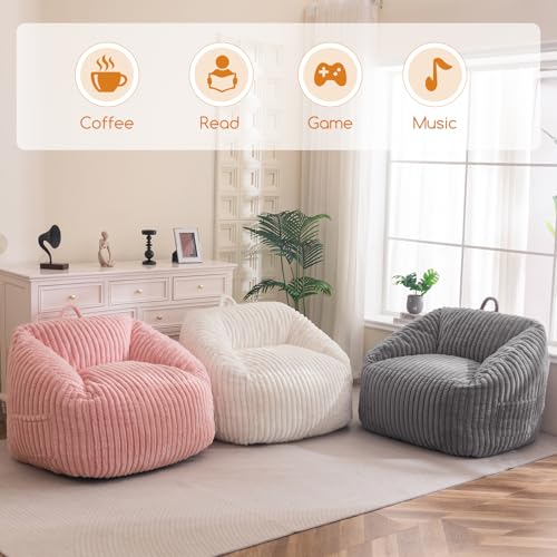 Giant Bean Bag Chair for Adults and Kids, Floor Sofa, Grey D679