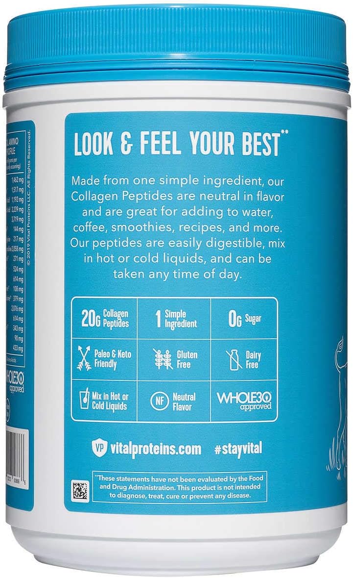 Collagen Peptides Powder, Unflavored, 24 oz - 2 Pack P4744