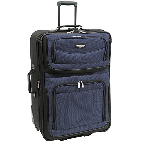 Expandable Rolling Upright Luggage, Burgundy, 8-Piece Set Q76489