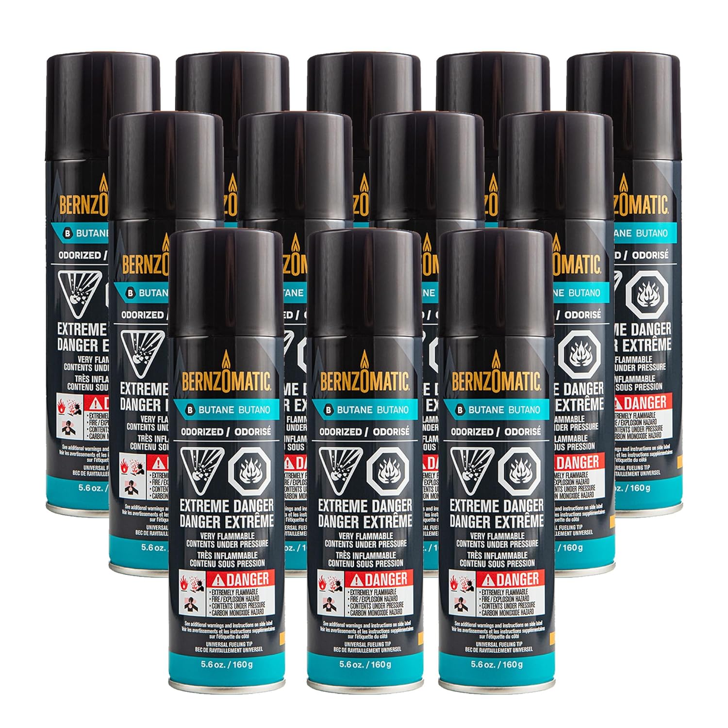 BernzOmatic Disposable Butane Cylinder Refills, 5.6 oz. (Pack of 12)