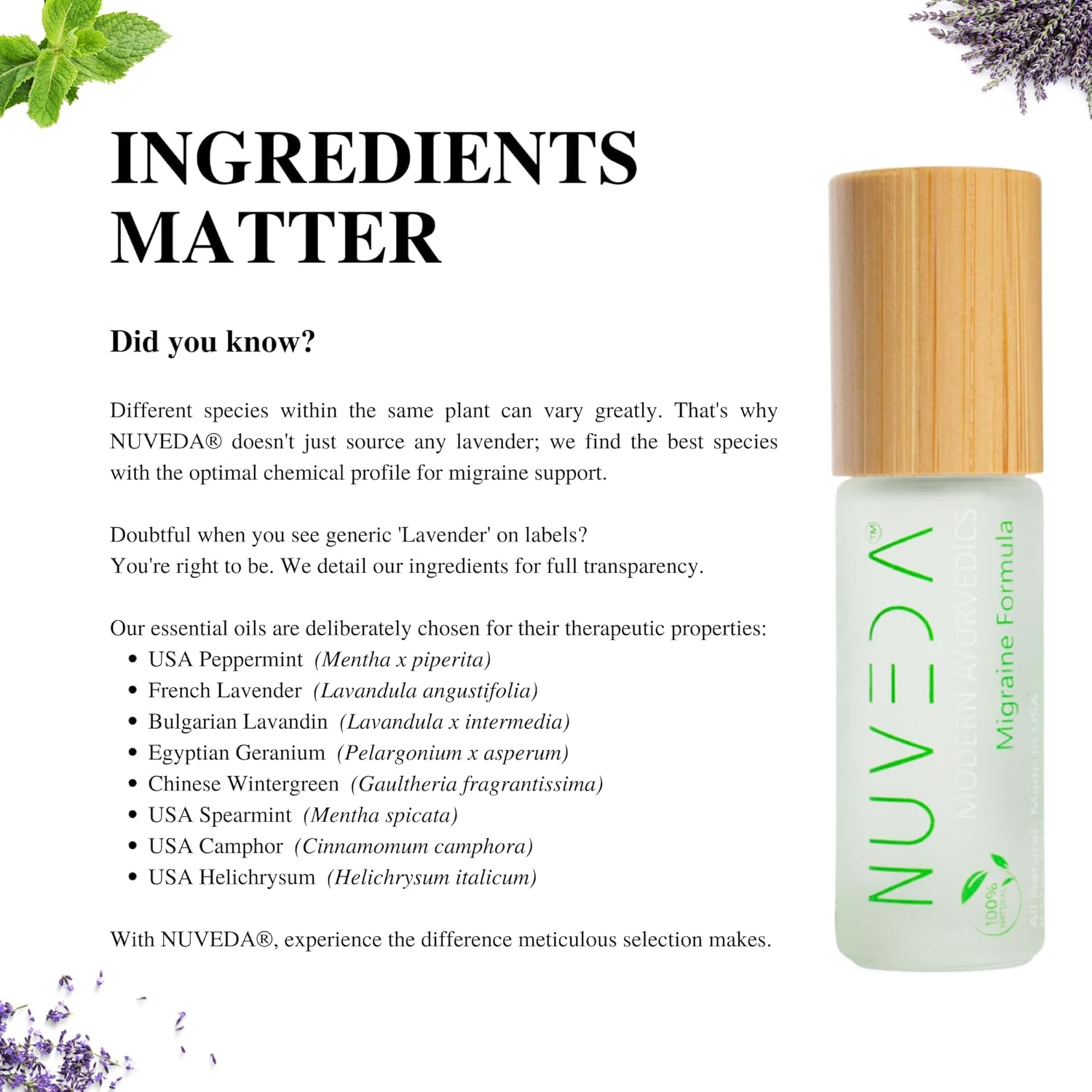 Migraine Relief Roll-On Stick with Essential Oils E656994