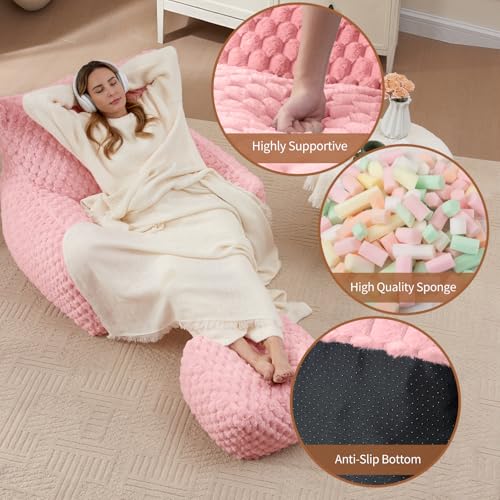 Giant Bean Bag Chair for Adults with Foot Rest Z4047