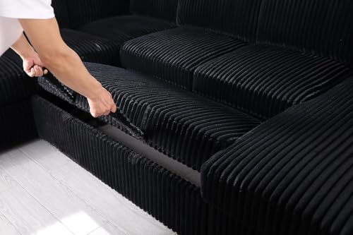 Oversized U Shaped Sleeper Sectional Sofa with Storage Chaise U17322