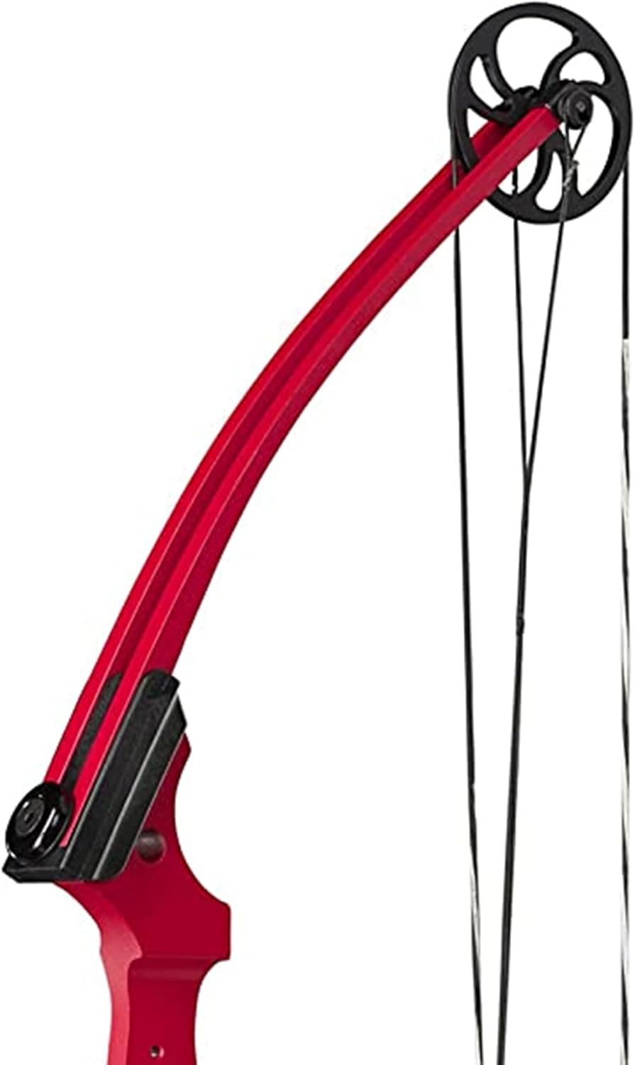 Compound Bow with Adjustable Draw Length and Weight, Right-Handed, Red C465397