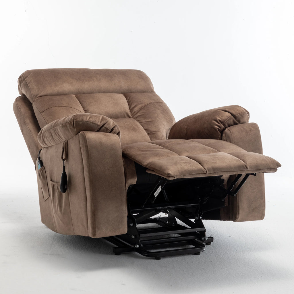 Electric Lift Recliner Chair with Heat and Massage, 3 Position, Dark Brown X83938