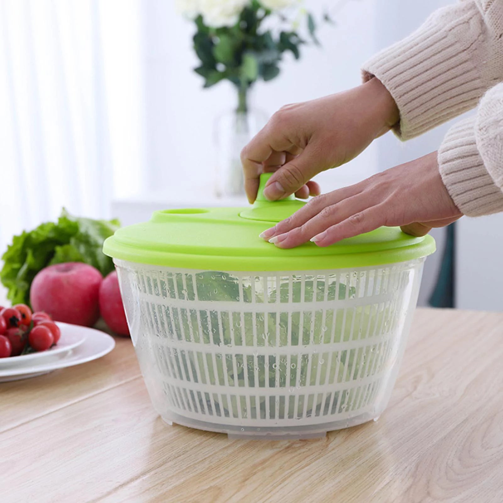 Vegetable Washer Salad Spinner with Colander Bowl T4659