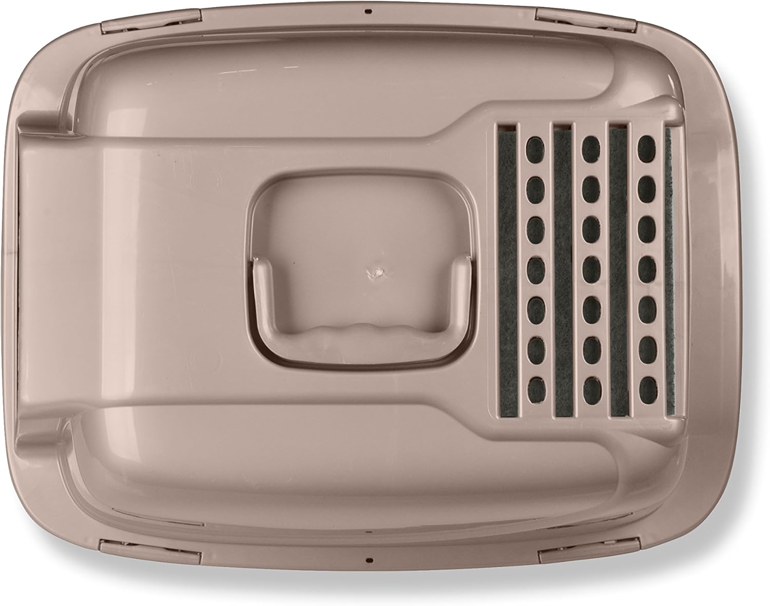 Enclosed Sifting Cat Pan with Odor Control Door, Large, Beige A134447