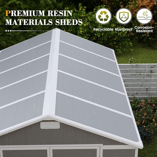 Outdoor Storage Shed 6 x 6 FT Resin Garden Shed with Lockable Door U891