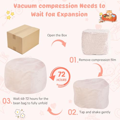 Giant Bean Bag Chair Convertible Bed with Microfiber Cover X2136