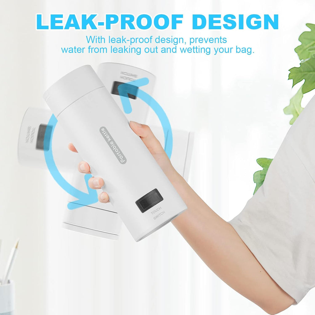 Portable Electric Tea Kettle, 380ml, Auto Shut-Off & Boil Dry Protection M19887