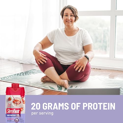 Protein Shake, Chocolate, 20g Protein, Meal Replacement, 12 Count B226310