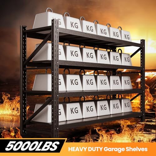 Heavy Duty 4-Tier Metal Garage Shelving Unit, Adjustable Steel Storage Rack D5378