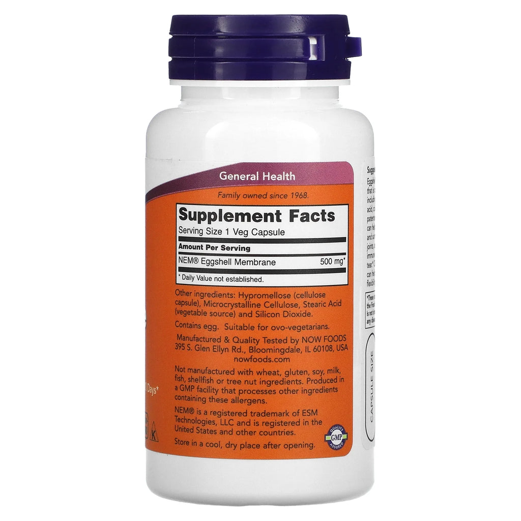 Eggshell Membrane 500 mg, 60 Veg Capsules Y33381