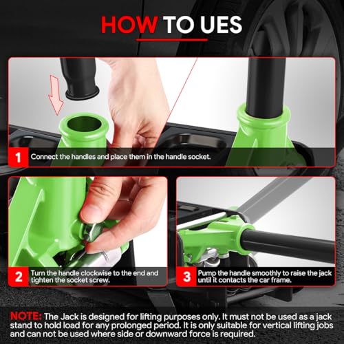 Floor Jack 3 Ton Capacity, Low Profile Heavy Duty Hydraulic Car Jack, Lifting Range 3"-20" O821
